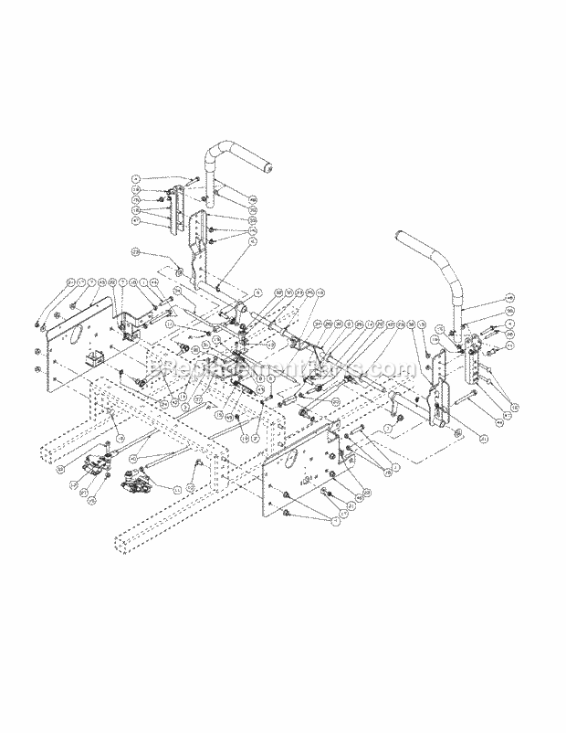 Control Assembly Diagram and Parts List for M60-KW 53AJ8CT6050 Cub Cadet Sprayer